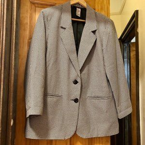 Sag Harbor Black/White Checked Blazer